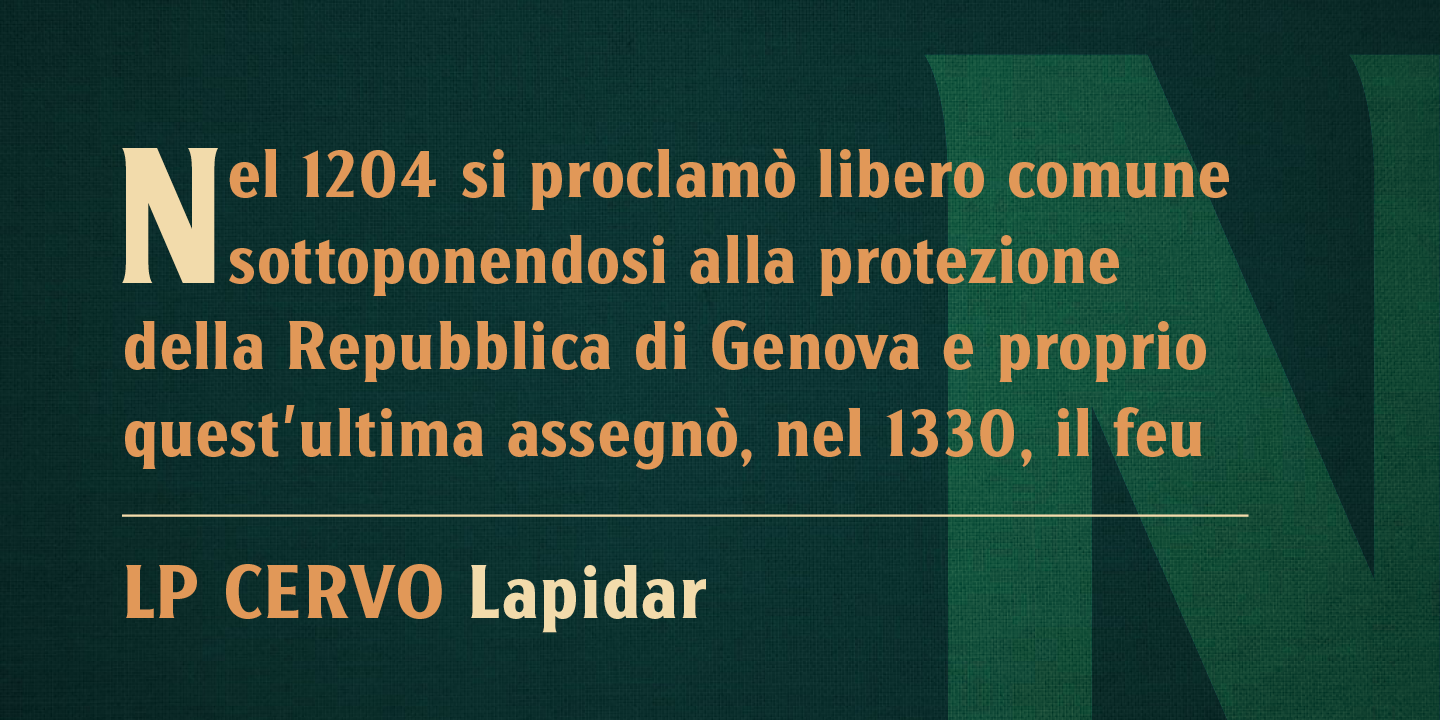 LP Cervo Lap Font preview